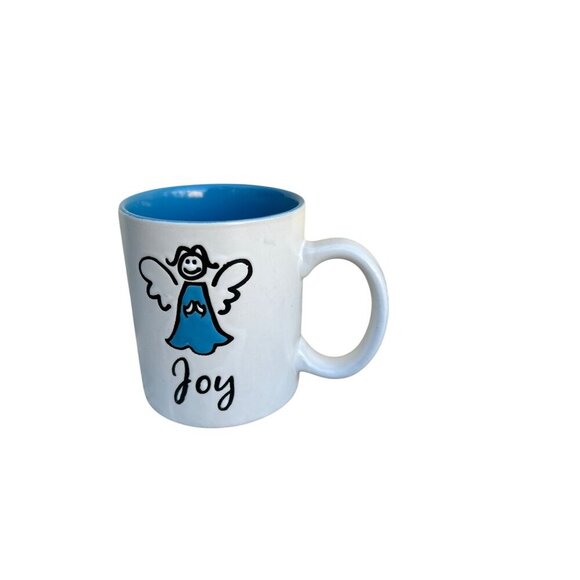 Set Of 3 Holiday-Themed Ceramic Mugs With Colorful Interiors - Peace Joy & Hope - Picture 11 of 12